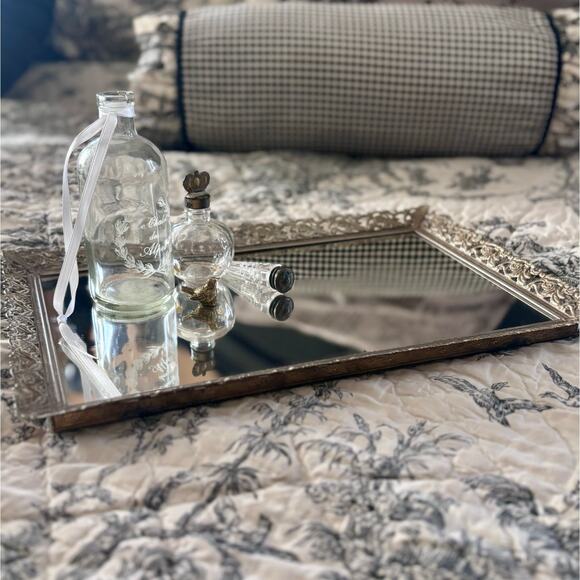 Other - Vintage Hollywood Regency Mirrored Vanity Tray 15 X 10 inches